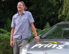 Luka Špik vozi avto na plin